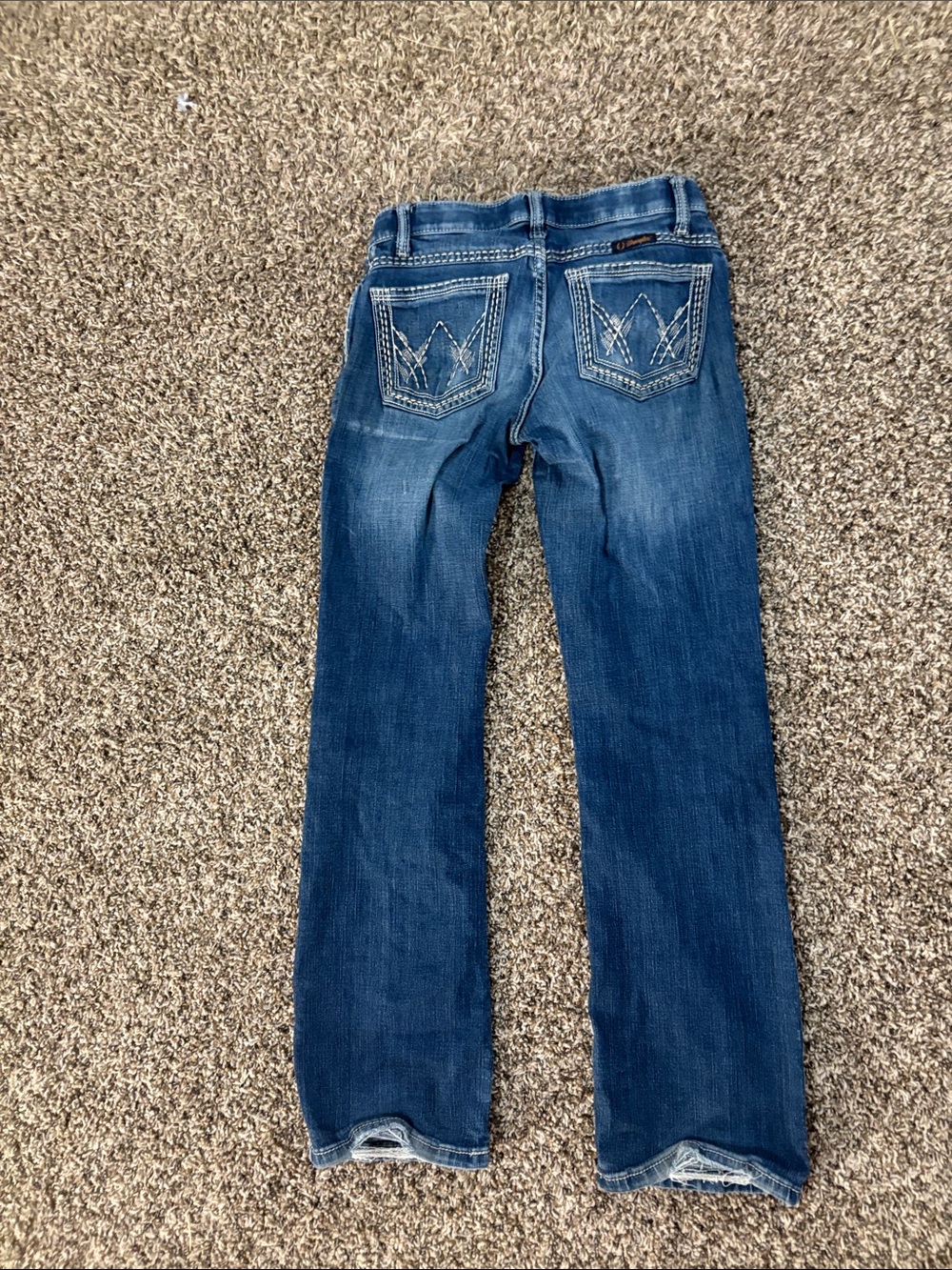 Wrangler Women's Dark Blue Boot Cut Jeans with Embroidered Back Pockets